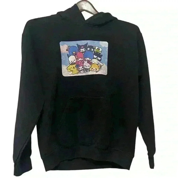 Hello Kitty Tops - Hello Kitty And Friends Graphic Pullover Sweatshirt Sz Small Black No String